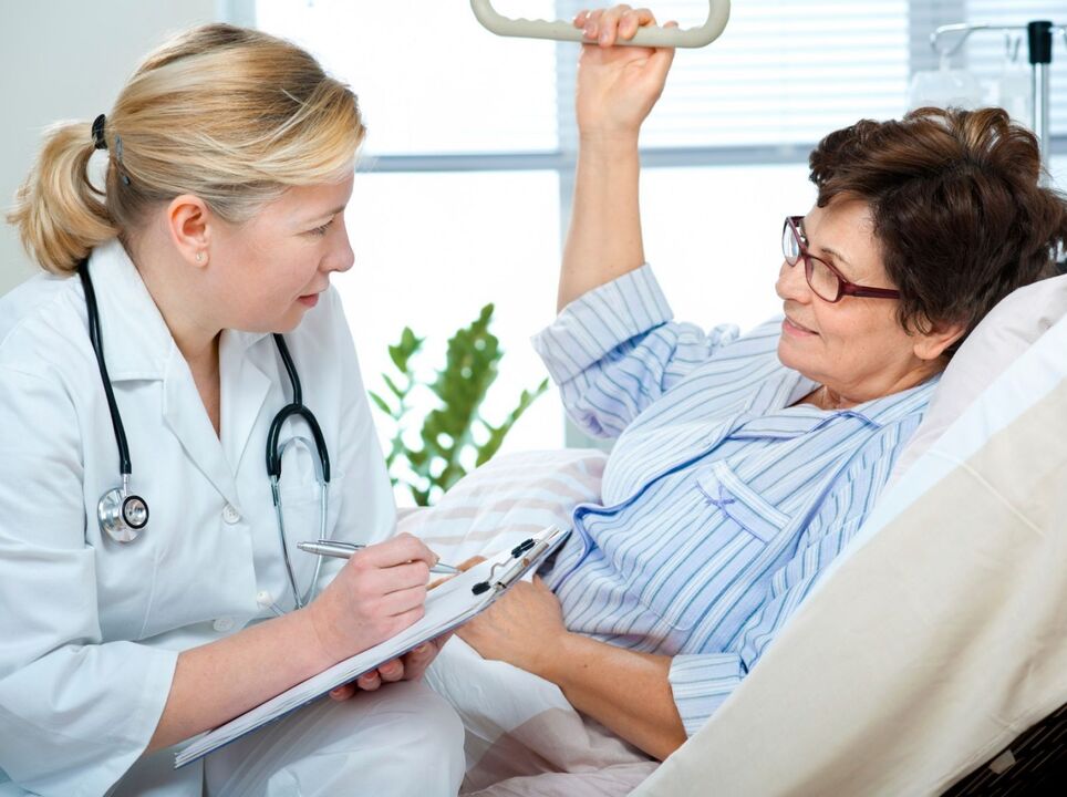 Prüfung durch einen Arzt mit Diabetes